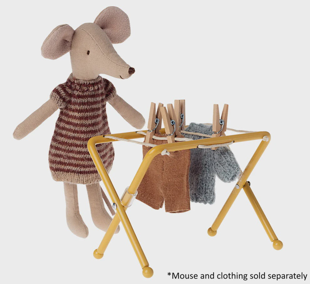 Maileg Drying Rack With Pegs, Mouse