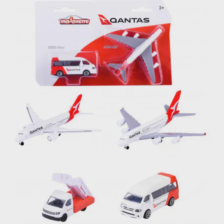 Majorette Qantas Plane and Vehicle