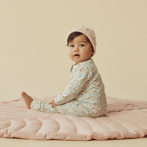 Wilson & Frenchy Tinker Floral Organic Cotton Zipsuit with Feet
