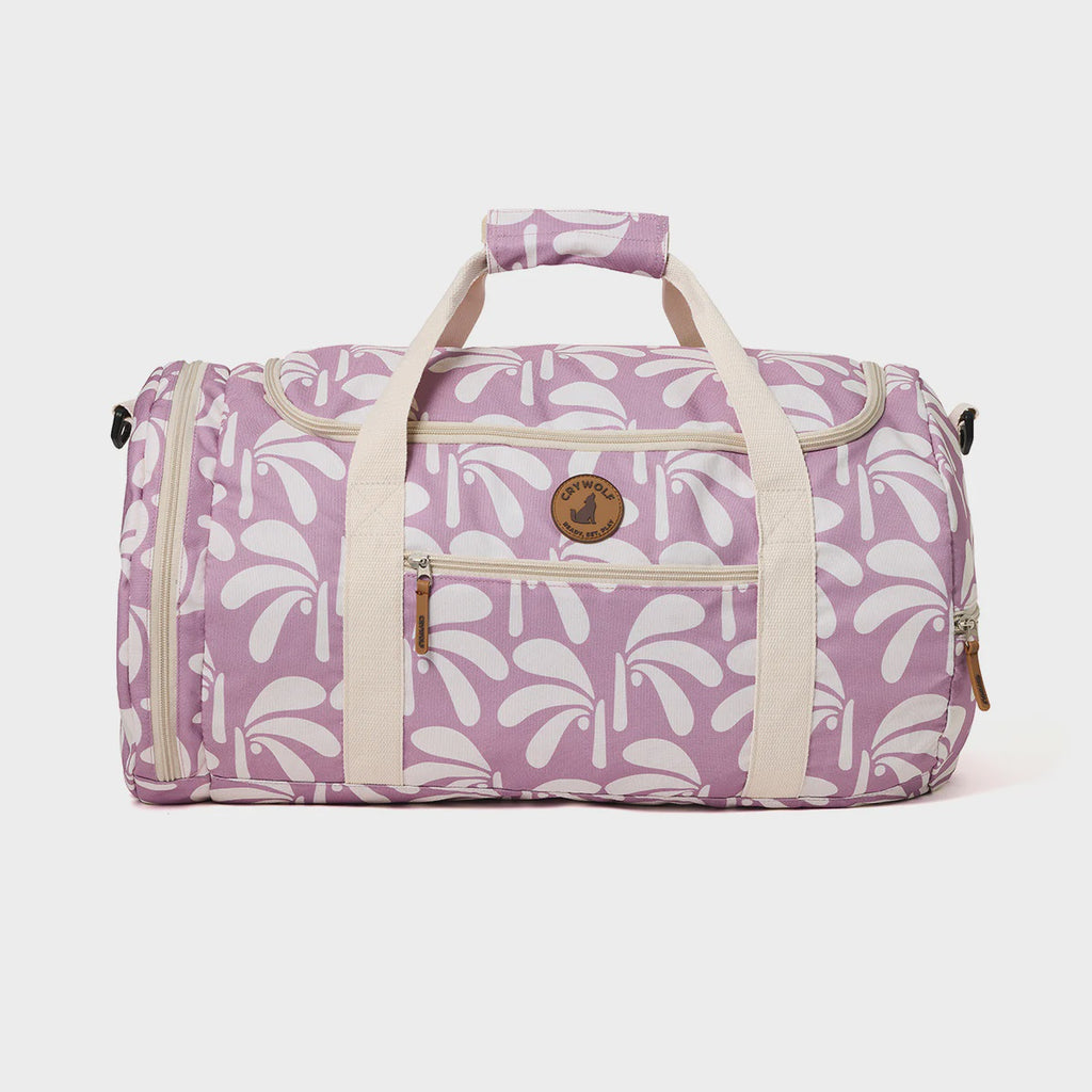 Crywolf Kids Packable Duffle Lilac Palms