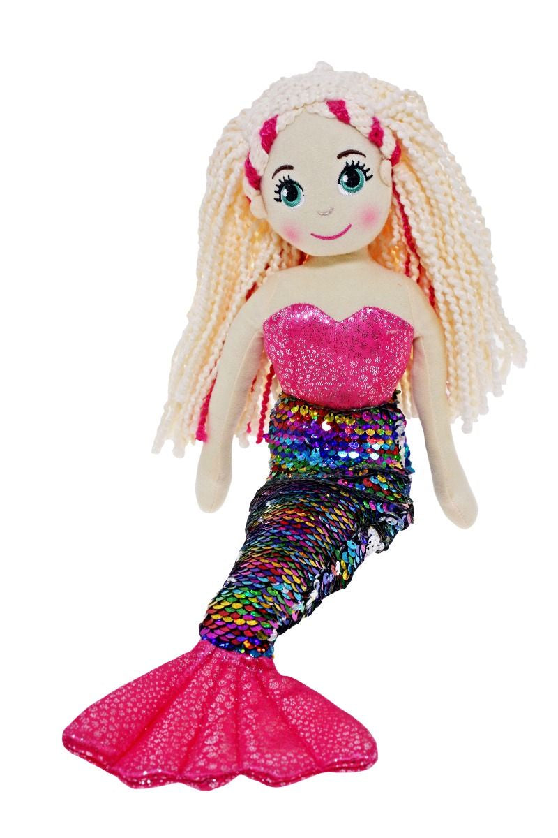 Olivia Pink and Rainbow Sequin Mermaid