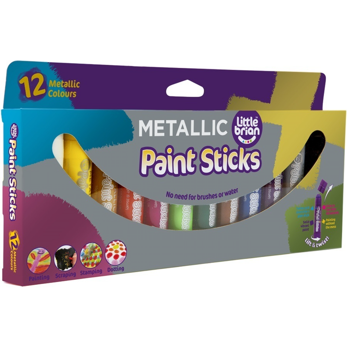 Little Brian Paint Sticks - Metallic x12