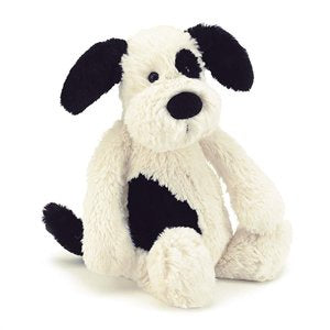 Jellycat Bashful Black & Cream Puppy - Medium