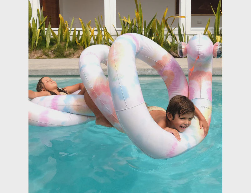 SunnyLife Giant Inflatable Noodle Snake -Tie Die Multi