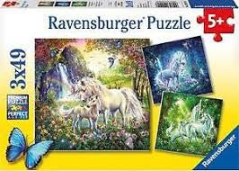 Ravensburger Beautiful Unicorns - 3 x 49pc Puzzles