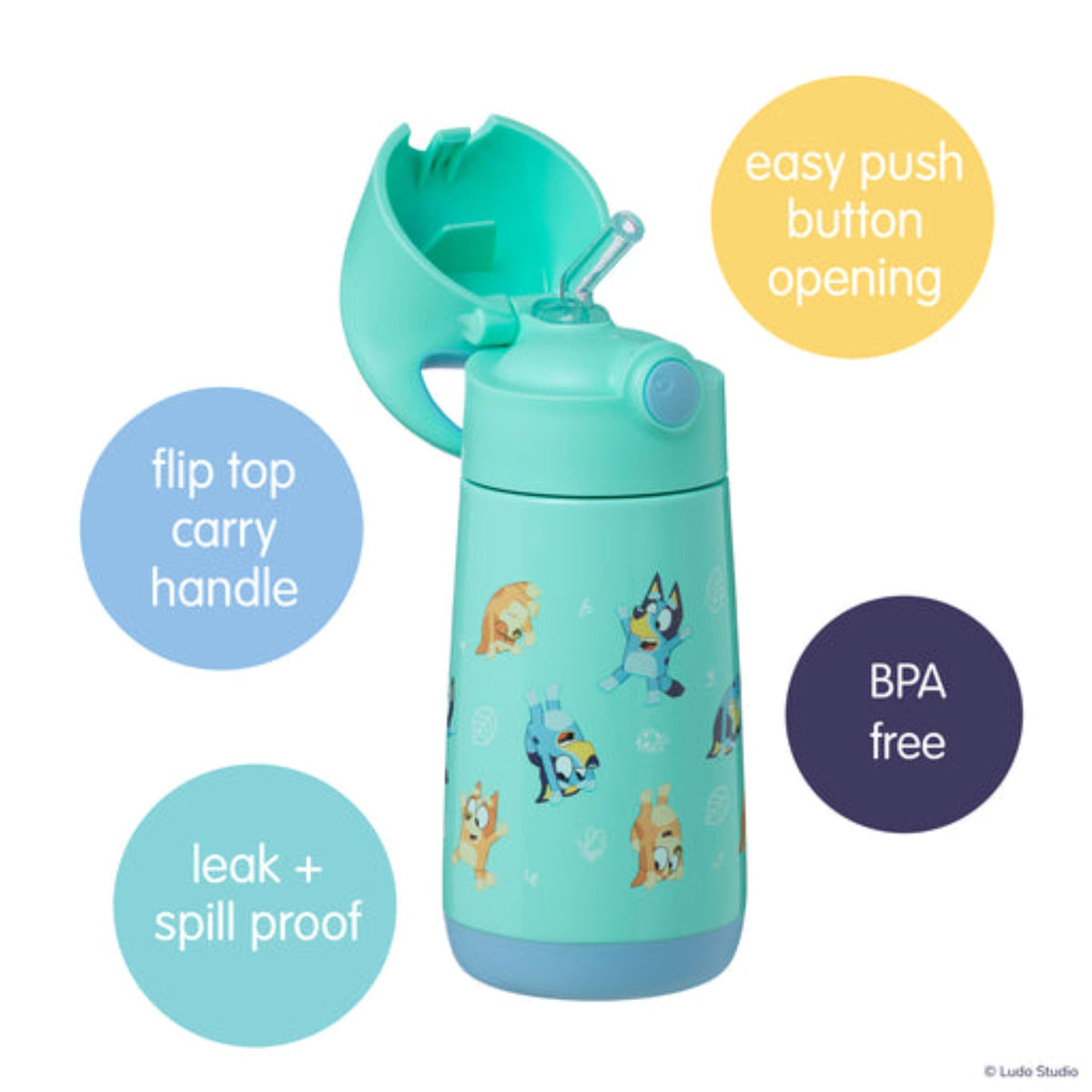 B Box Insulated Drink Bottle - Bluey Playtime