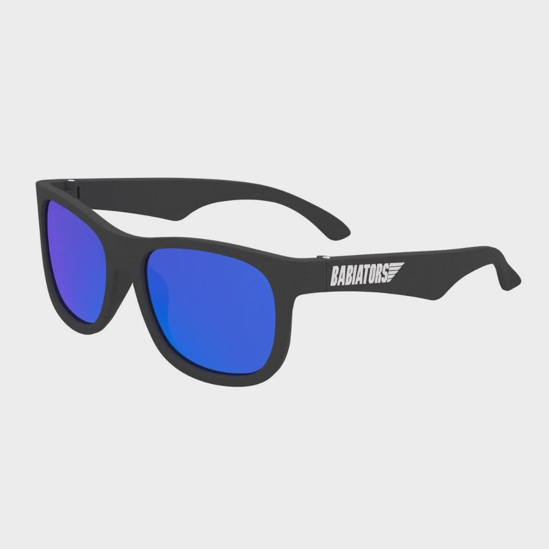 Babiators Polarized Navigator- Jet Black (Cobalt Mirrored Lenses) Ages 6+