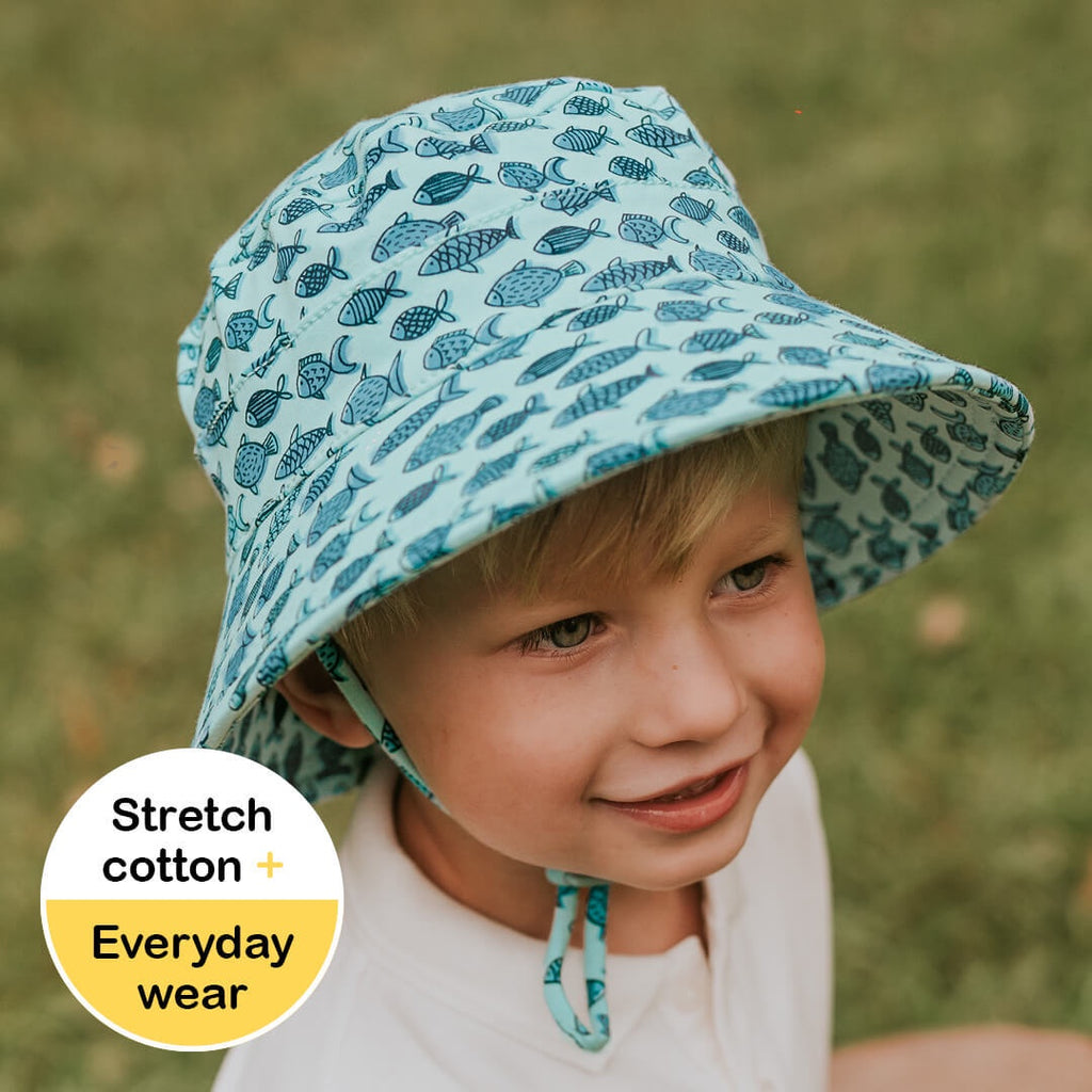 Bedhead Hats - Kids Classic Bucket Sun Hat - Fish