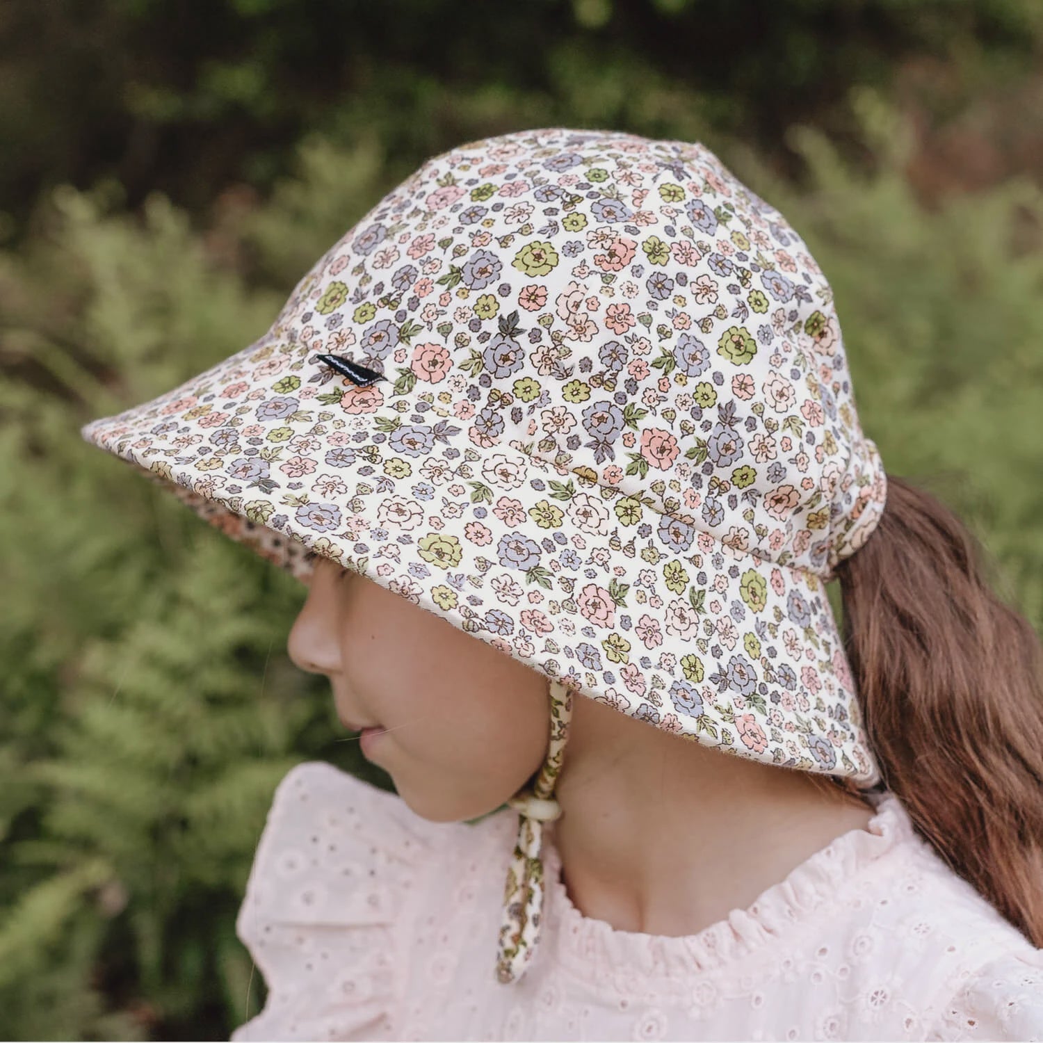 Bedhead Hats - Kids Ponytail Bucket Sun Hat - Floret