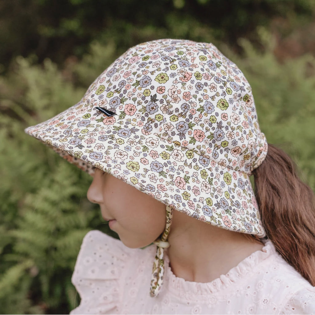 Bedhead Hats - Kids Ponytail Bucket Sun Hat - Floret