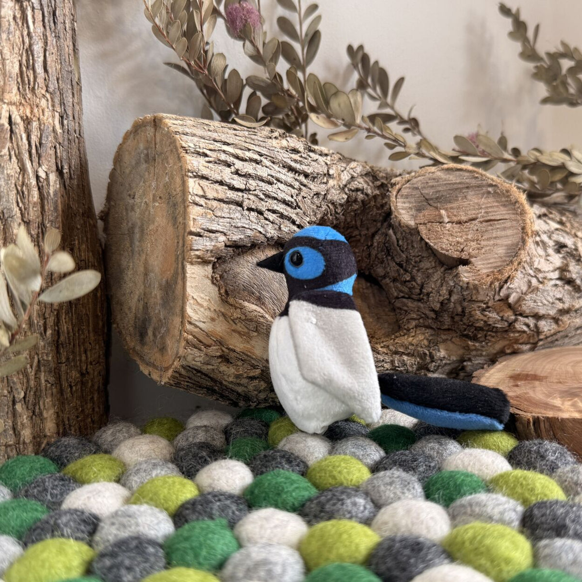 Blue Wren Finger Puppet