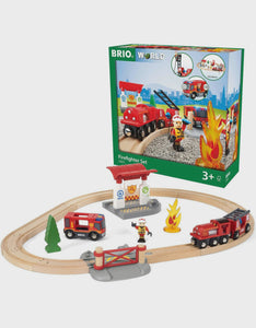 Brio Firefighter Train Set