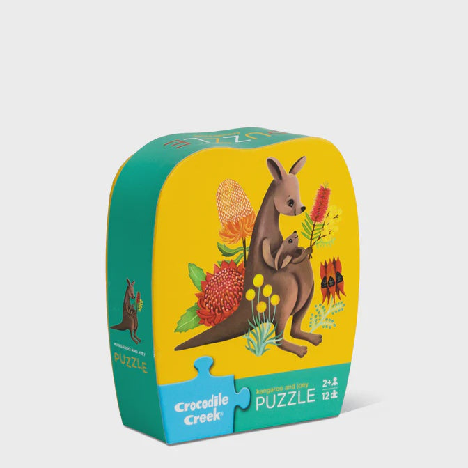 Crocodile Creek - Mini Puzzle 12 pc Kangaroo & Joey