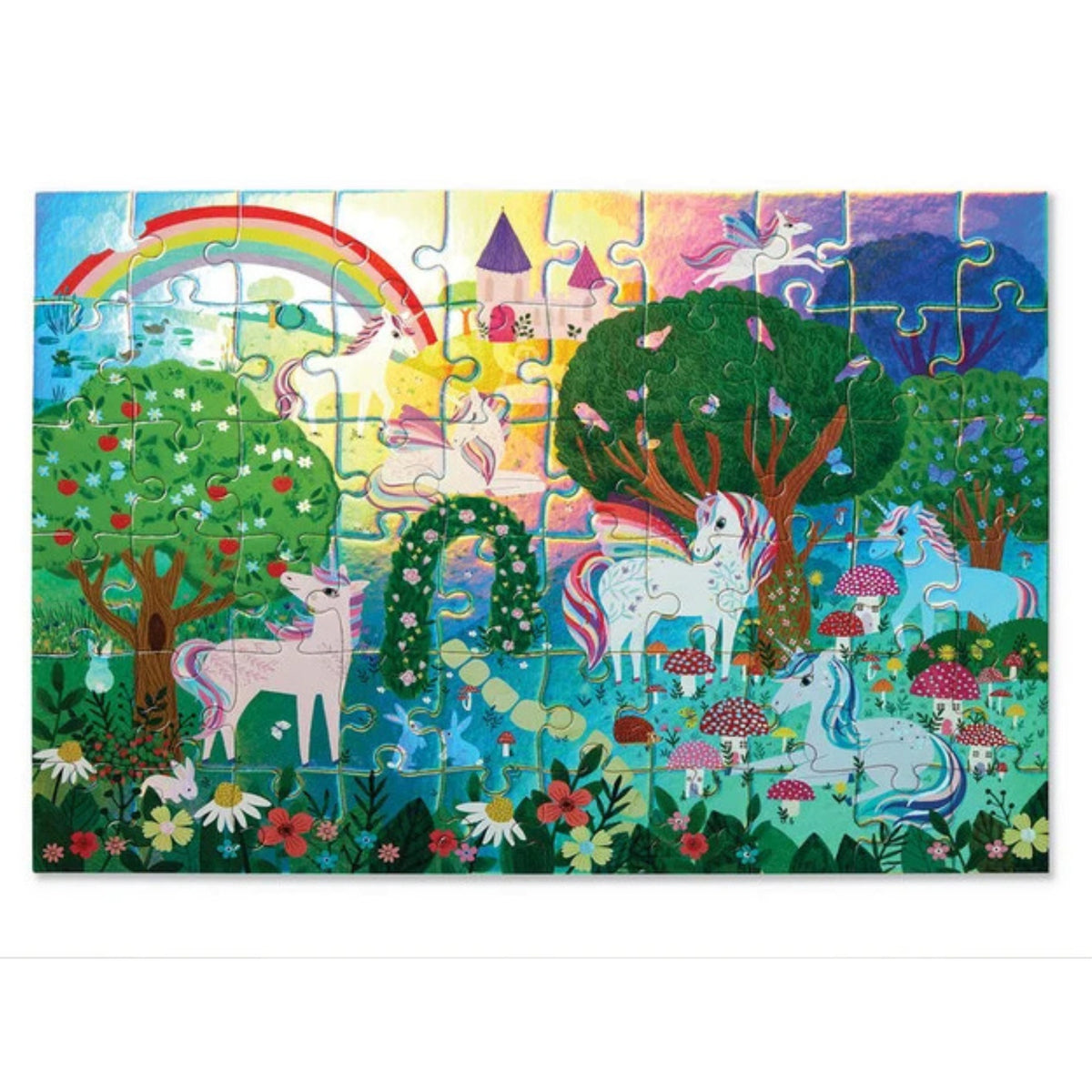 Crocodile Creek - Foil Puzzle 60 pc - Sparkling Unicorn