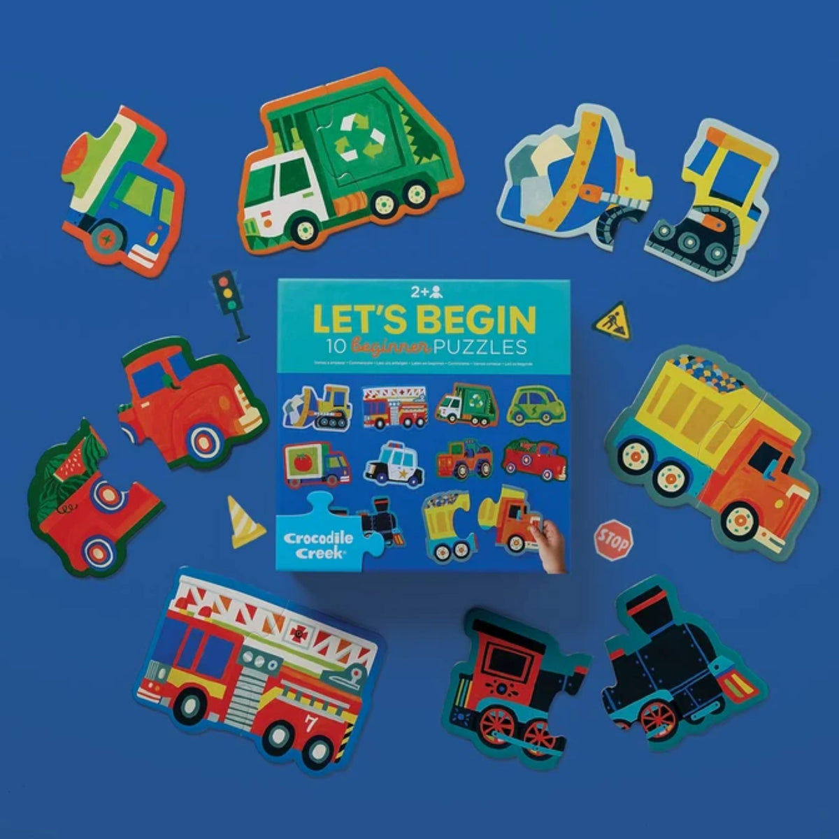 Crocodile Creek Let's Begin -10 Beginner Puzzles - Vehicles