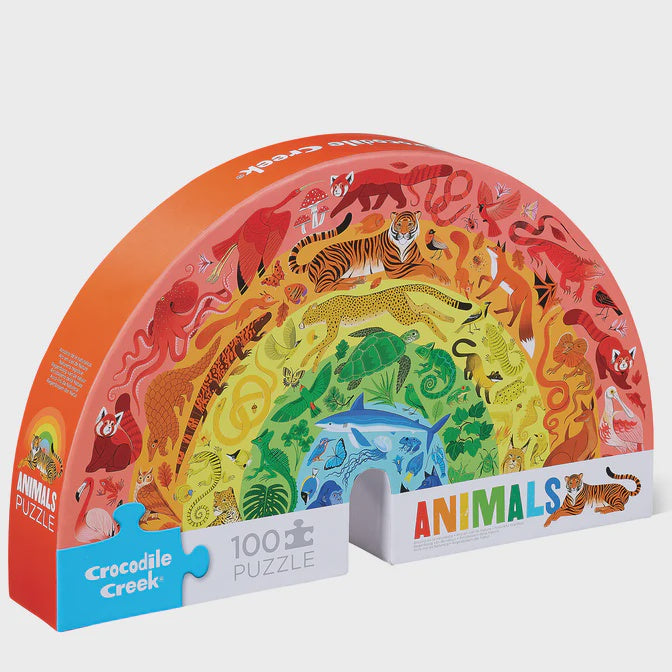 Crocodile Creek Rainbow Animal Puzzle - 100pc