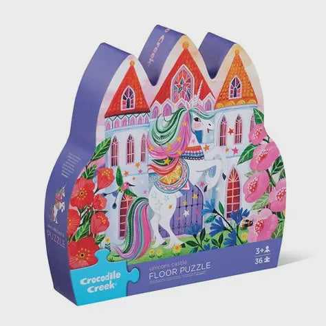 Crocodile Creek Unicorn Castle Floor Puzzle - 36pc