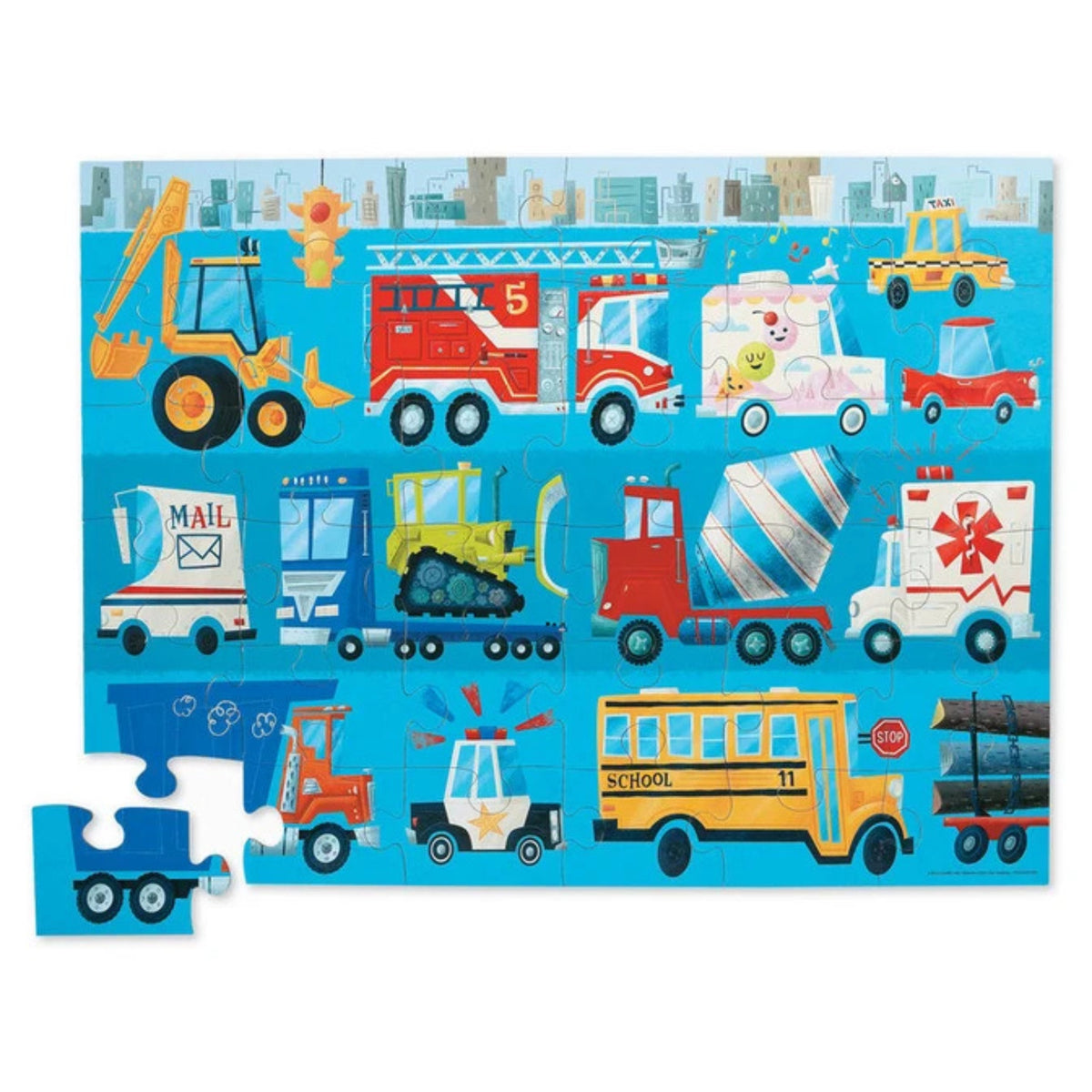 Crocodile Creek - Classic Floor Puzzle 36 pieces - Vehicles