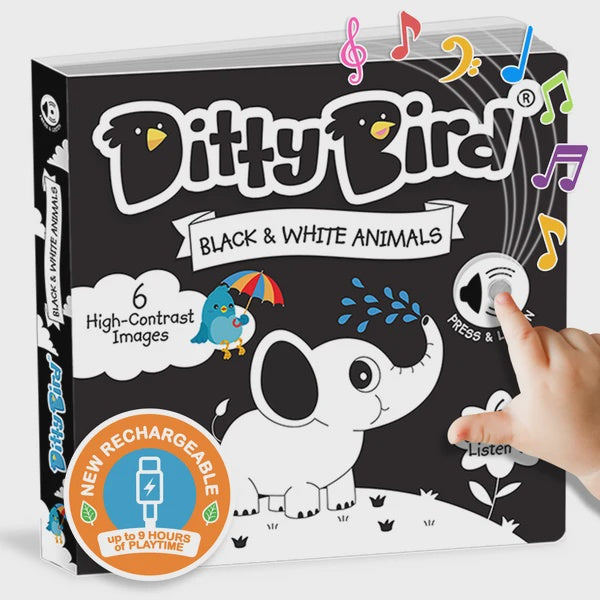 Ditty Bird Black & White Animals