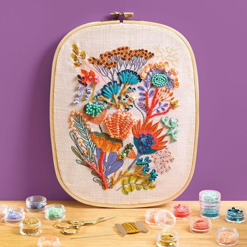 Djeco Atelier 58 Floral Beadwork Embroidery Kit