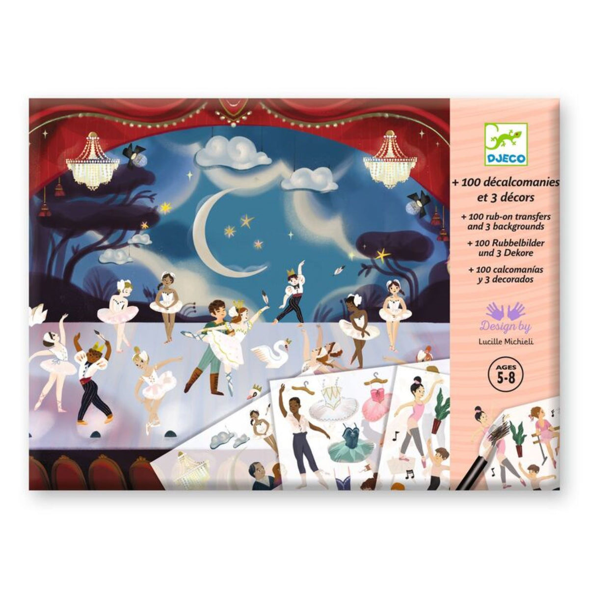 Djeco Little Ballet Dancers Transfer Activity Set