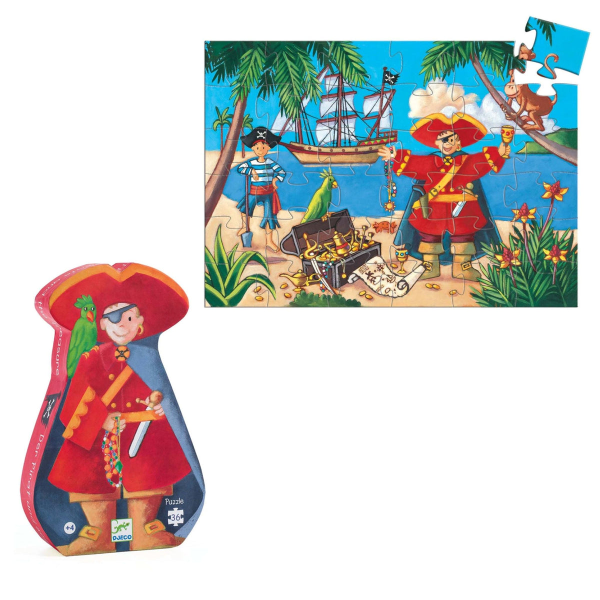 Djeco Pirate and Treasure Silhouette 36pc Puzzle