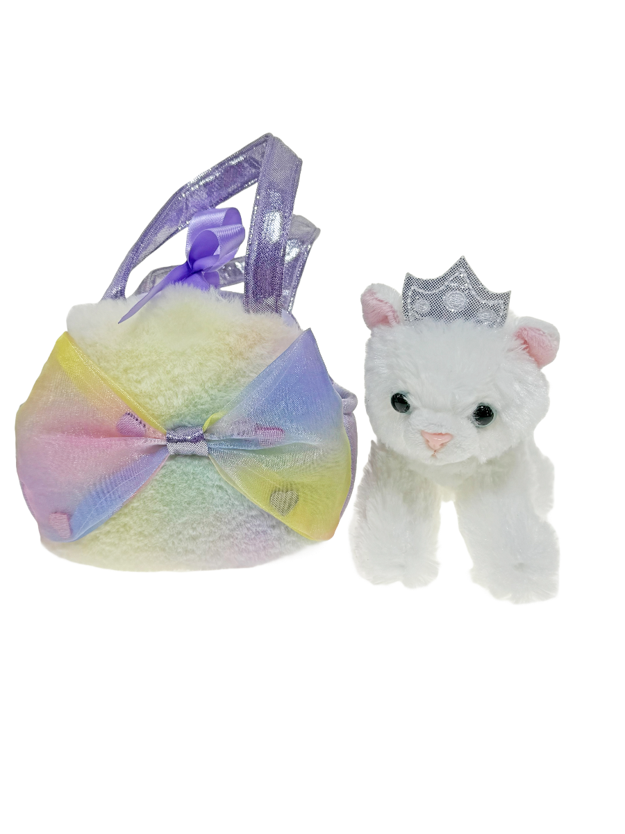 Fancy Pal - Big Bow Purple Bag With Cat