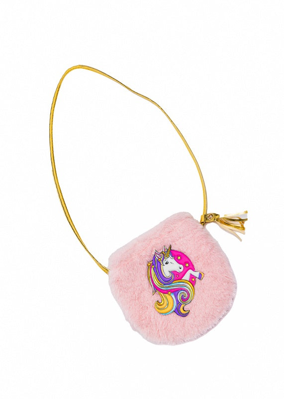 Great Pretenders - Fluffy Pink Unicorn Petite Purse