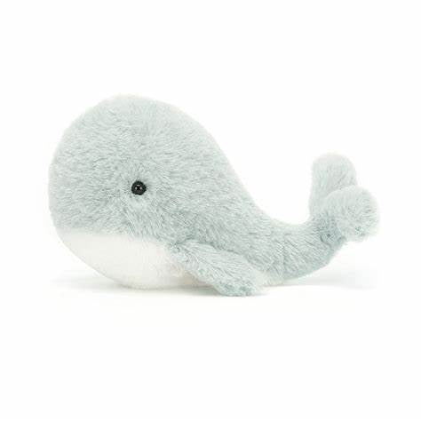 Jellycat Wavelly Whale Grey Small