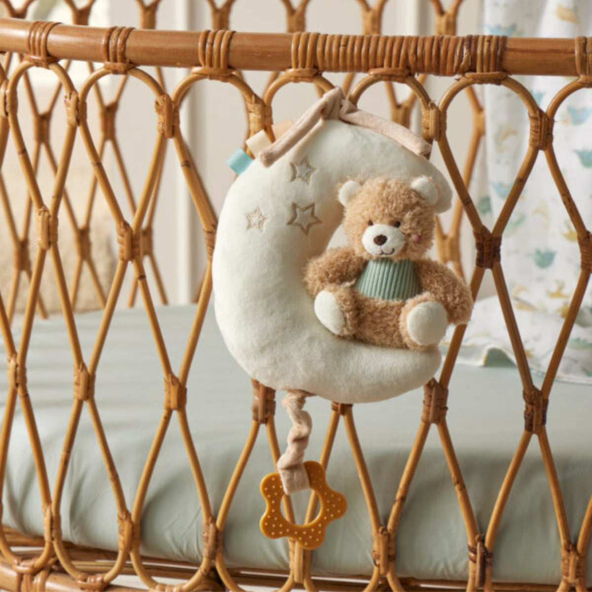 Jiggle & Giggle Hugglies Musical Teddy Bear on Moon - Blue