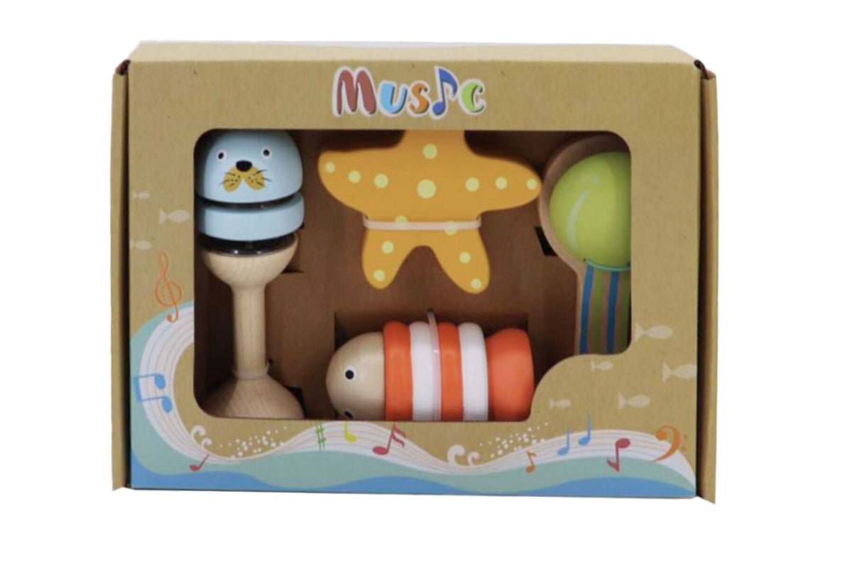 Wooden Ocean Music Set - 4pc