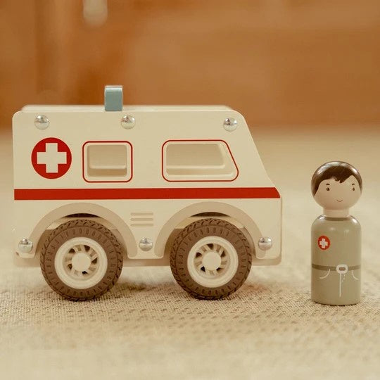 Little Dutch Wooden Vehicle - Ambulance