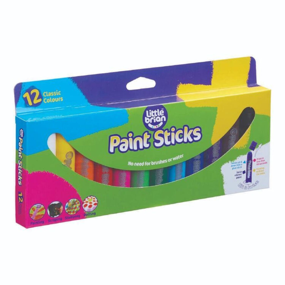 Little Brian Paint Sticks - Primary x 12