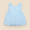 Lummi in Colour Organic Cotton Muslin Ruffle Dress - Daisy Blue