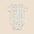 Lummi in Colour Organic Cotton Short Sleeve Bodysuit - Daisies