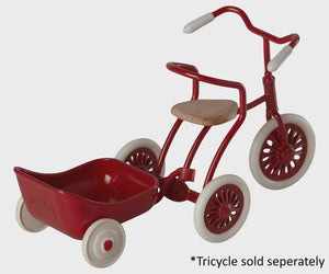Maileg Tricycle Trailer for Mouse - Red