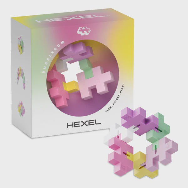 Plus-Plus Hexel Fidget Toy- Bubblegum