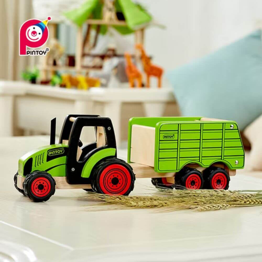 Pintoy Tractor with Trailer