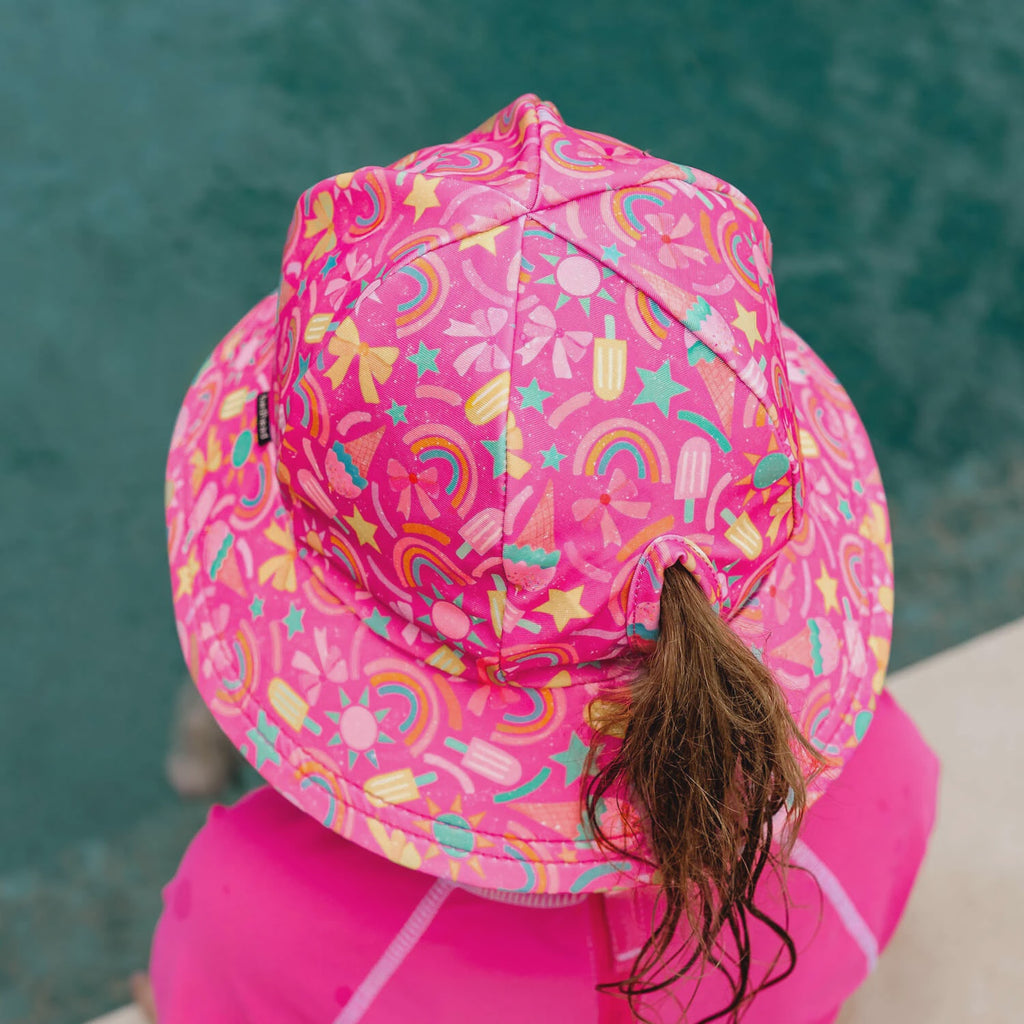 Bedhead hats Ponytail Swim Bucket hat- Summertime