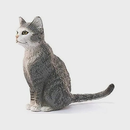 Schleich Cat Sitting Grey