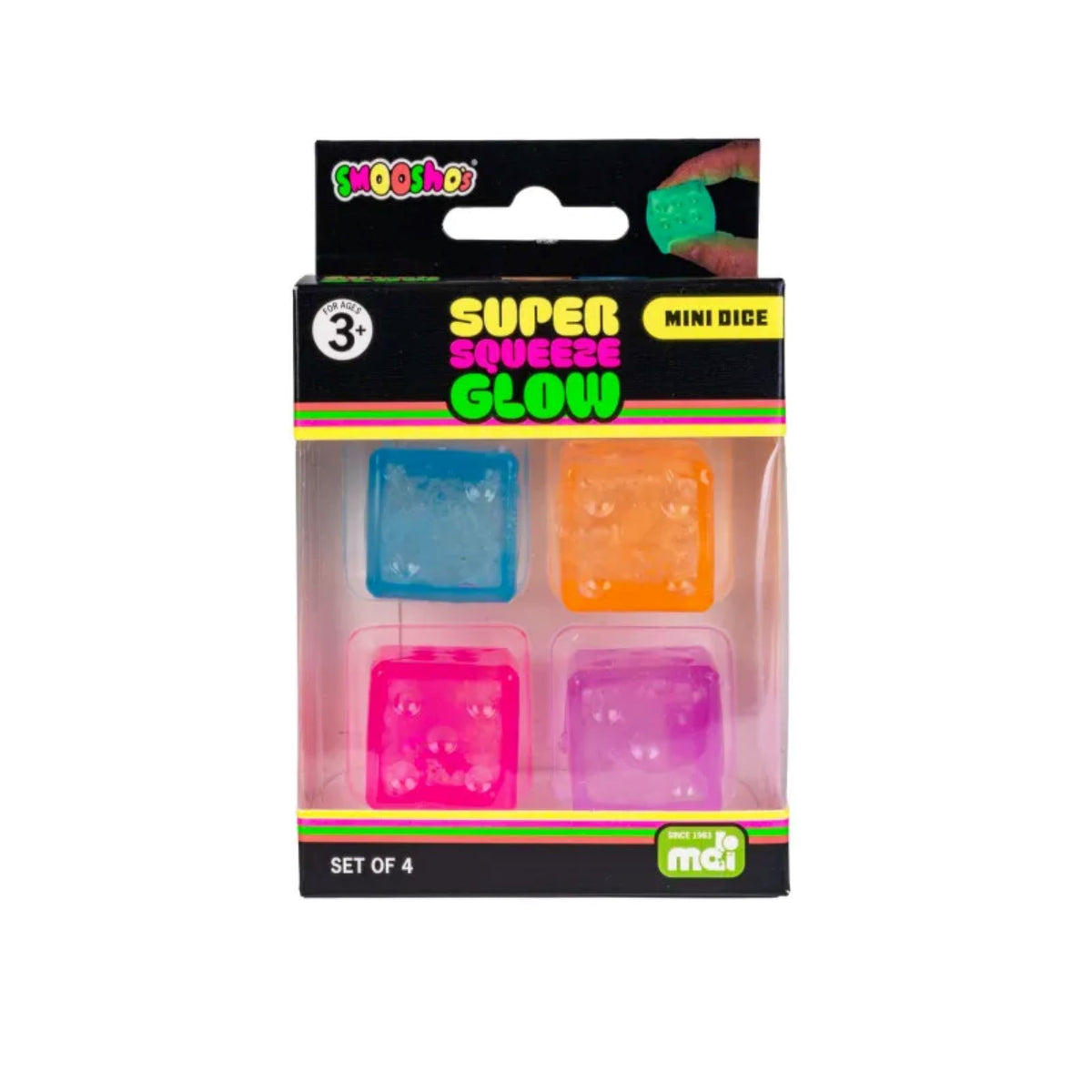 Smoosho's Super Squeeze Glow in the Dark Mini Dice