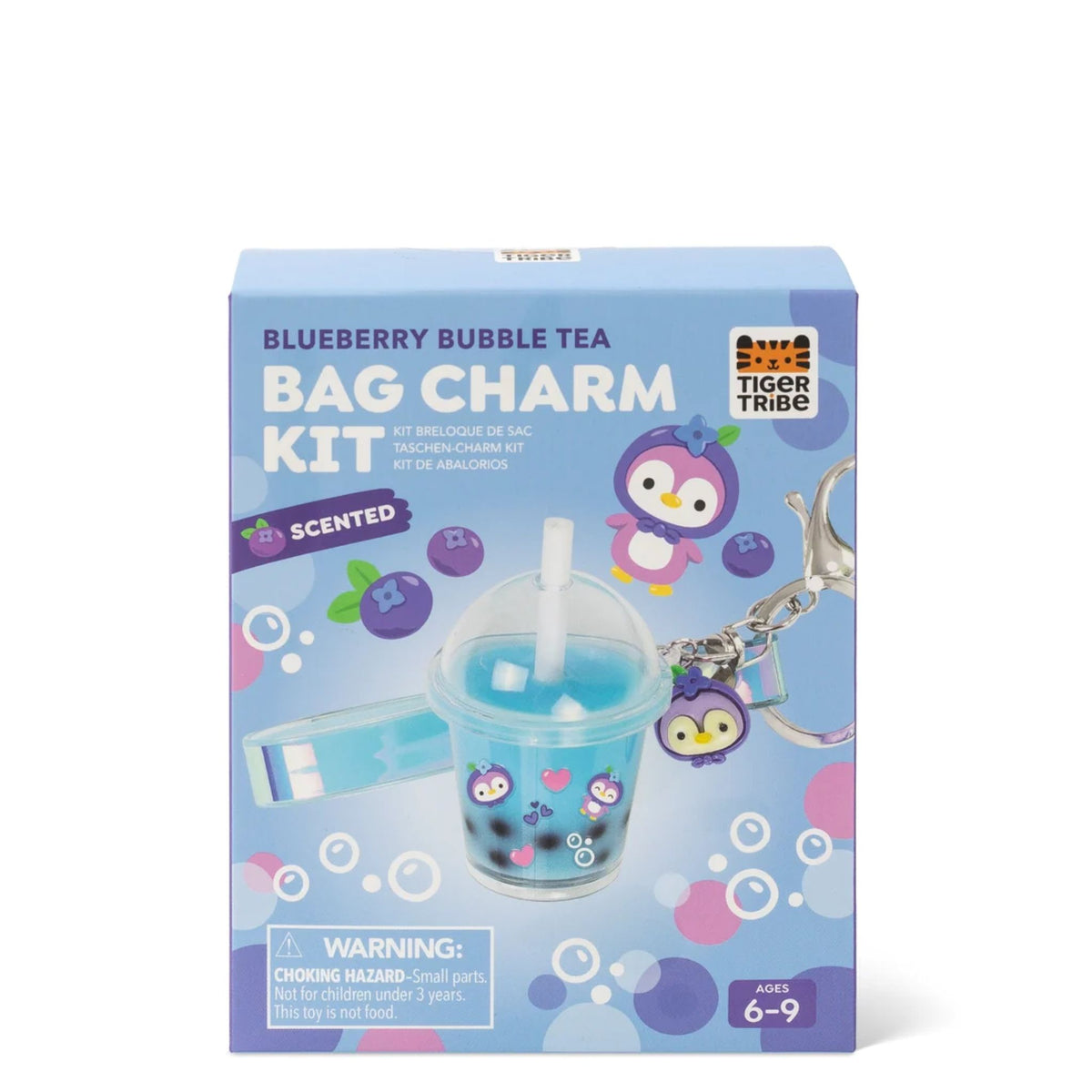 Tiger Tribe Bag Charm Kit Blueberry Bubble Tea