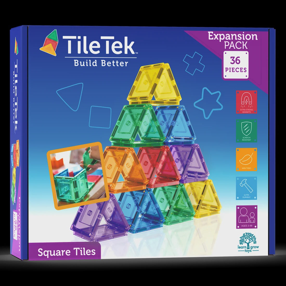 TileTek Expansion Pack - Square Tiles 36 Pieces