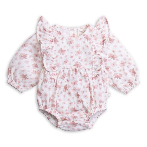 Tiny Twig - Butterfly Ruffle Long Sleeve Bodysuit