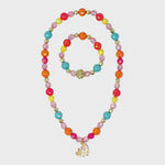 Unicorn Rainbow Charm Necklace and Bracelet Set