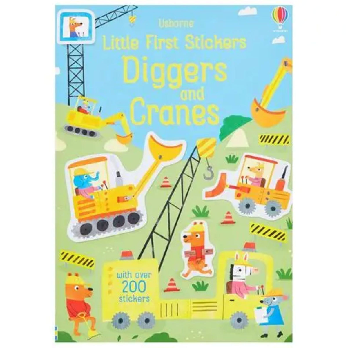 Usborne Little First Stickers Diggers and Cranes