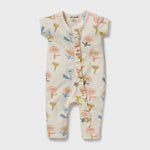 Wilson & Frenchy Cookie Cut Organic Ruffle Zipsuit