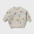Wilson & Frenchy Flower Pop Organic Knitted Jacquard Jumper