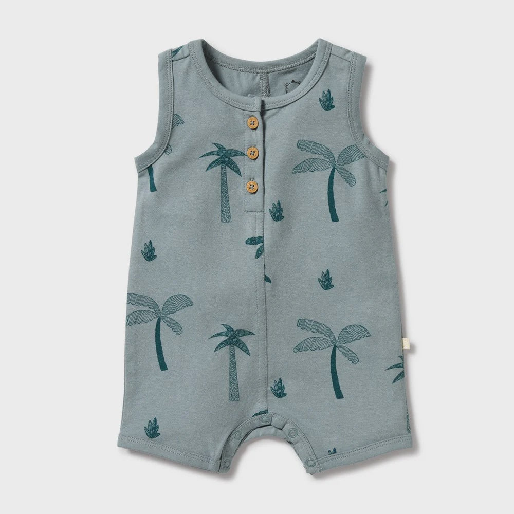 Wilson & Frenchy Palm Days Organic Henley Growsuit