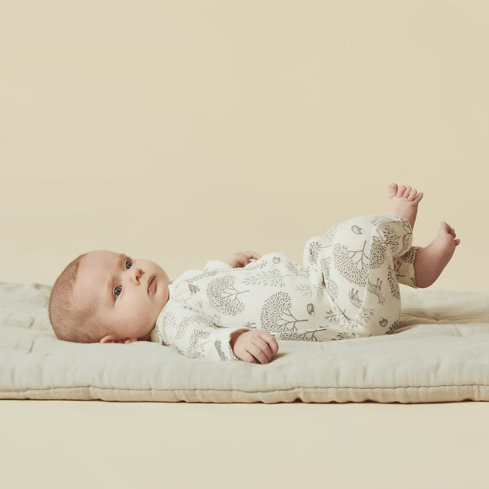Wilson & Frenchy Woodland Organic Cotton Zipsuit with Feet